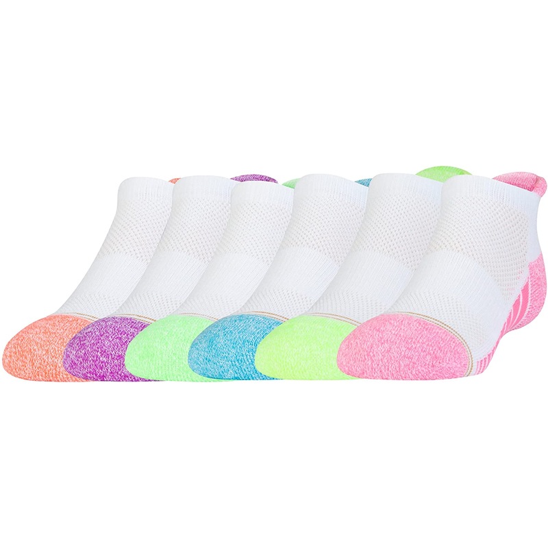 Gold Toe Girls' Cushion Tab and Arch Support No Show Socks 6 Pairs