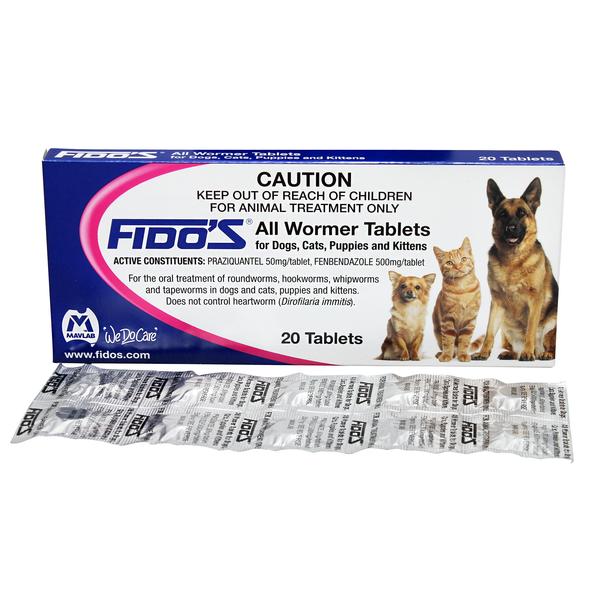 Fido’s All Wormer Tablets for Dogs and Cats