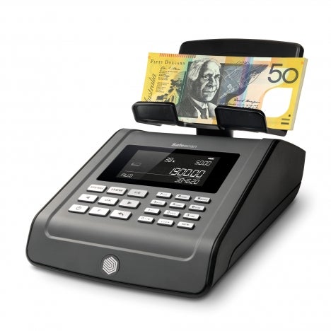 Safescan 6185 Black - Advanced money counting scale for counting Australian banknotes and coins
