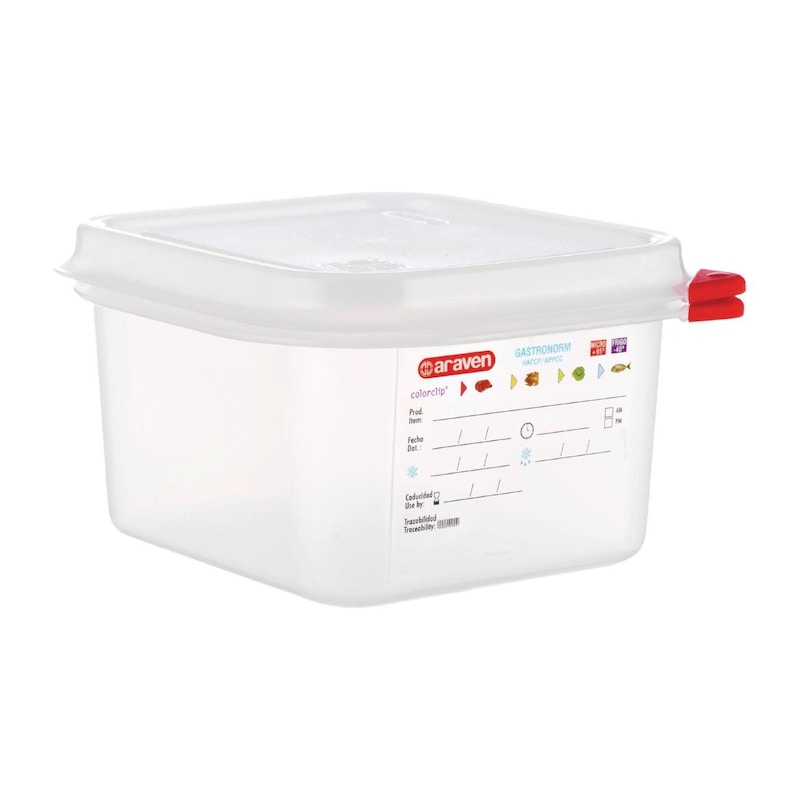 Buy Araven Food Container - 1/6 GN 1.7Ltr with Lid 100mm (Pack 4) - MyDeal