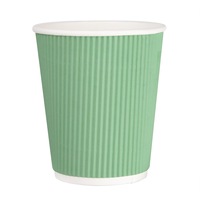 Fiesta Recyclable Hot Cup Ripple Wall Aqua 8oz (Box 500)
