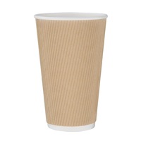 Fiesta Recyclable Hot Cup Ripple Wall Kraft 16oz (Sleeve 25)