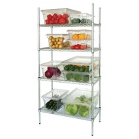 Vogue Flat Pack 4 Shelf Unit St/St - 610 x 910mm