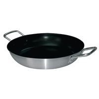Vogue Paella Pan Non-Stick Teflon Platinum Plus - 450x68mm 17 3/4x2 5/8"