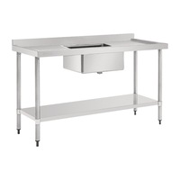 Vogue Single Bowl Sink Double Drainer - 1500mm (90mm Drain)