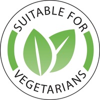 Hygiplas Removable Vegetarian Label 1'' (Roll 1000)