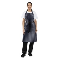 EDLP - Whites Bib Apron Blue/White Butchers Stripe - 28-38"