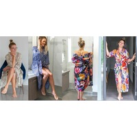 Assorted 4 Kimonos Bathrobe Frida Kimono Kaftan Bird Bathrobe Turkish Bathrobe Cardigan Nightwear Dressing Gown Beach Bikini Summer