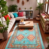 Bohemian Turquoise Tribal Rug � 120x180cm Handwoven Cotton Accent