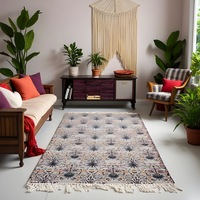 Botanical Bloom Flatweave Rug � 120x180cm Handwoven Cotton