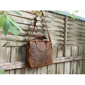 Handmade Full Grain Rustic Leather Messenger Bag Leather Laptop Bag Men Briefcase Satchel Handbag Crossbody Bag Best Men Gift