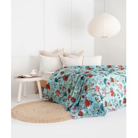 Kantha Quilt Indian Quilt Block Print Quilt Bedspread Bohemian Boho Cotton Throw Quilt Handmade Blanket Doona King Size