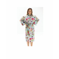 Kimono Cotton Kimono Bathrobe Frida Kimono Kaftan Bird Bathrobe Turkish Bathrobe Cardigan Nightwear Dressing Gown Beach Bikini Summer