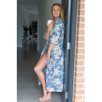 Kimono Cotton Kimono Bathrobe Frida Kimono Kaftan Bird Bathrobe Turkish Bathrobe Cardigan Nightwear Dressing Gown Beach Bikini Summer