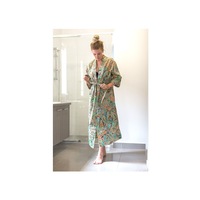 Kimono Cotton Kimono Bathrobe Frida Kimono Kaftan Bird Bathrobe Turkish Bathrobe Cardigan Nightwear Dressing Gown Beach Bikini Summer