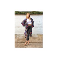 Kimono Cotton Kimono Bathrobe Frida Kimono Kaftan Bird Bathrobe Turkish Bathrobe Cardigan Nightwear Dressing Gown Beach Bikini Summer
