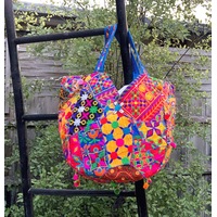 Large Tote, Colorful Tote, Banjara Bag, Boho Tote, Hippie Bag, Floral Tote, Embroidered Bag, Patchwork bag, Festival Bag, Gpysy Bag, Boho
