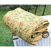 Linen Connections Cotton Floral Quilt Razai Bedspread Handmade Blanket Kantha Boho Linen ConnectionsBedroom Boho Decor