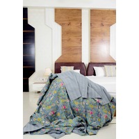 Linen Connections Kantha Quilt Indian Quilt Block Print Quilt Bedspread Bohemian Boho Cotton Throw Quilt Handmade Baby Blanket