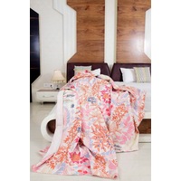 Linen Connections Kantha Quilt Indian Quilt Block Print Quilt Bedspread Bohemian Boho Cotton Throw Quilt Handmade Baby Blanket