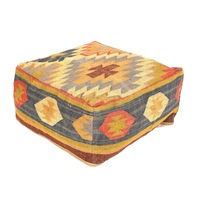 Stunning Moroccan Cushion, Handwoven kilim pouf, Beanbag, Yoga Meditation Cushion, Linen Connections, Ottoman, Footstool, Home Decor Gift