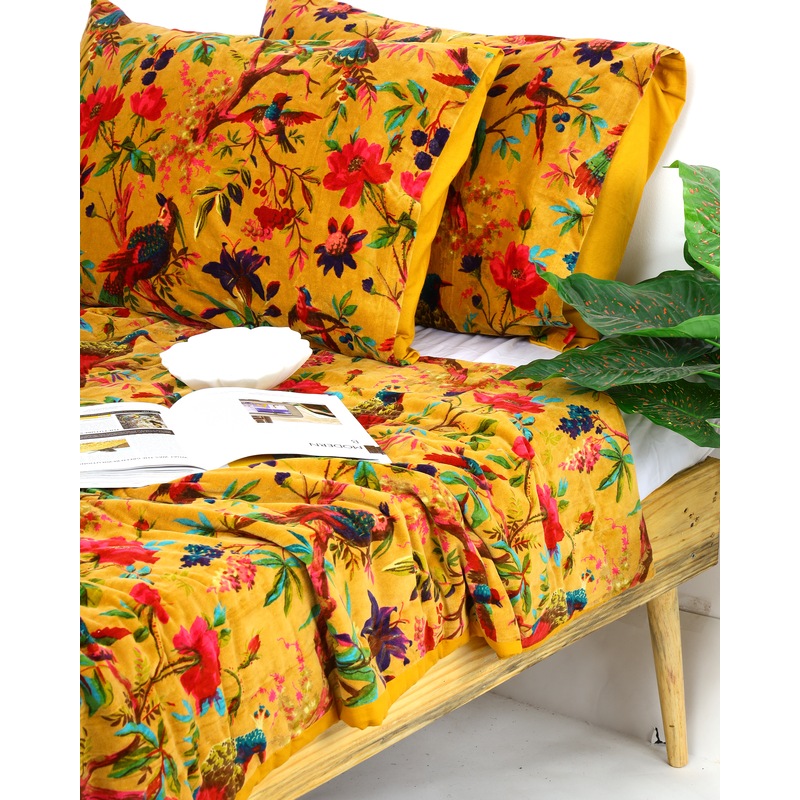 Buy Velvet Frida Kantha Quilt Cotton Quilt Patchwork Quilt Handamade