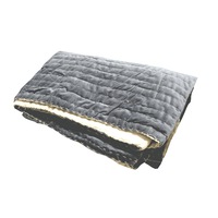Velvet Quilt Cotton Quilt Patchwork Quilt Handmade Velvet Quilt Floral Quilt Comforter Bedspread Baby Quilt Blanket Bedcover Indian