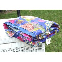 Vintage Hand Made Indian Kantha Bed Spread Blanket Throw Quilt King Size Home DecorBedroom Boho Decor