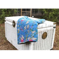 Vintage Hand Made Indian Kantha Bed Spread Blanket Throw Quilt King Size Home DecorBedroom Boho Decor