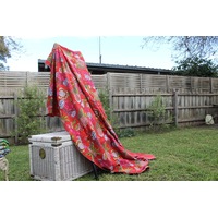 Vintage Hand Made Indian Kantha Bed Spread Blanket Throw Quilt King Size Home DecorBedroom Boho Decor
