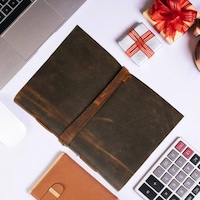 Vintage Leather Journal Recycled Paper Journal, For Notes, Notebook, Sketch book, Diary, Handmade Book,100% Recycled Rag,Tree Free Paper