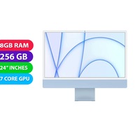 Apple iMac 2021 (M1, 8GB RAM, 256GB, 7 Core GPU, Blue, 24inc) - Refurbished (Excellent)