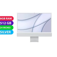 Apple iMac 2021 (M1, 8GB RAM, 512GB, 8 Core GPU, Silver, 24inc) - Refurbished (Excellent)