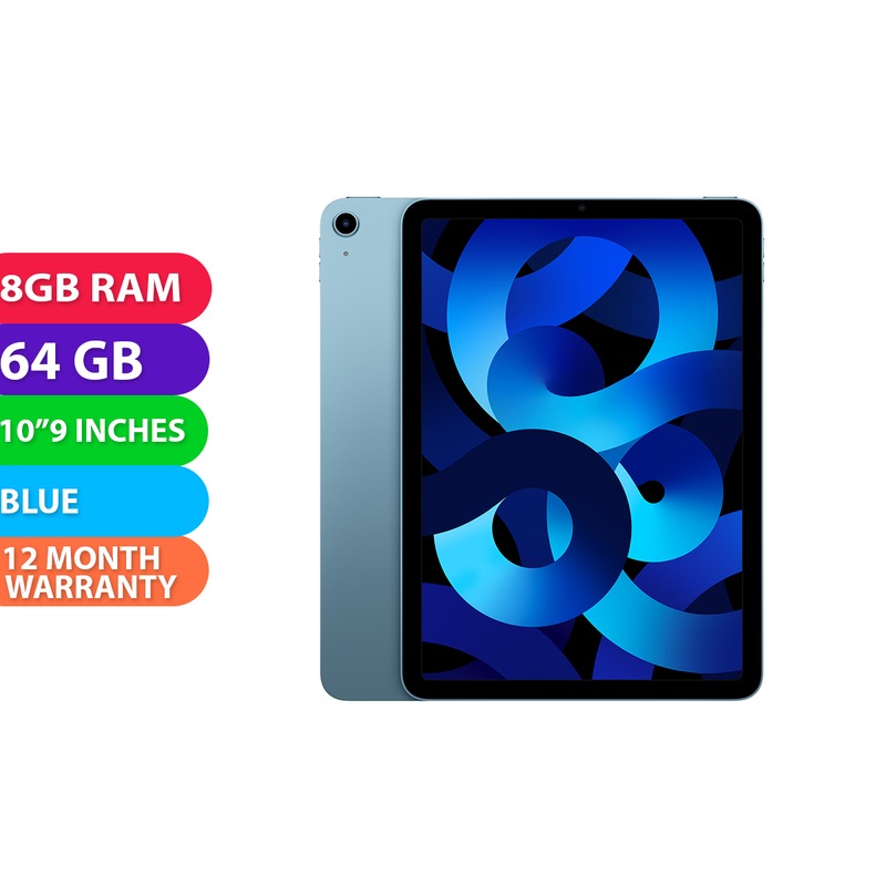 Buy Apple iPad Air 10.9 2022 5G (8GB RAM, 64GB, Blue) BRAND NEW MyDeal