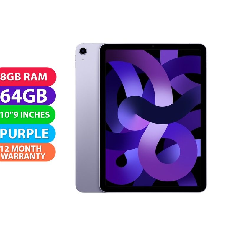 Buy Apple iPad Air 10.9 2022 5G (8GB RAM, 64GB, Purple) BRAND NEW