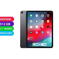 Apple iPad PRO 11" CELLULAR 2018 (512GB, Space Grey) - Grade (Excellent)