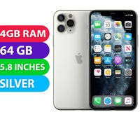 Apple iPhone 11 PRO (64GB, Silver) - Grade (Excellent)