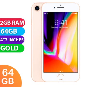 Apple iPhone 8 (64GB, Gold) - Grade (Excellent)