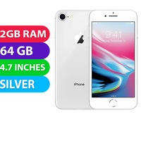 Apple iPhone 8 (64GB, Silver) - Grade (Excellent)