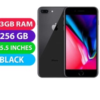 Apple iPhone 8+ Plus (256GB, Black) - Grade (Excellent)