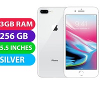 Apple iPhone 8+ Plus (256GB, Silver) - Grade (Excellent)