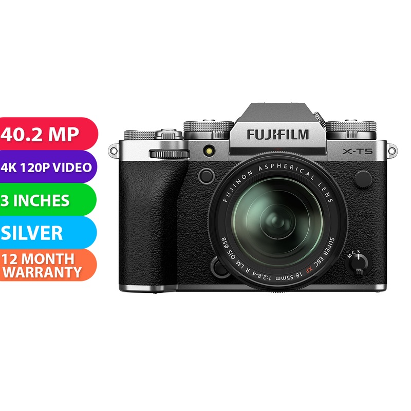 Buy Fujifilm XT5 Silver Mirrorless Camera Kit with XF 1680mm f/4 R
