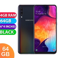 Samsung Galaxy A50 (64GB, Black) - Refurbished (Excellent)
