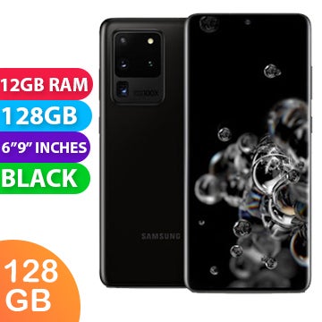Samsung Galaxy S20 Ultra Dual SIM 5G (12GB RAM, 128GB, Cosmic Black) - BRAND NEW