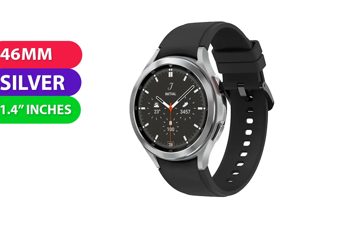 Samsung Galaxy Watch 4 46MM Silver Classic Bluetooth Refurbished Excellent Australia