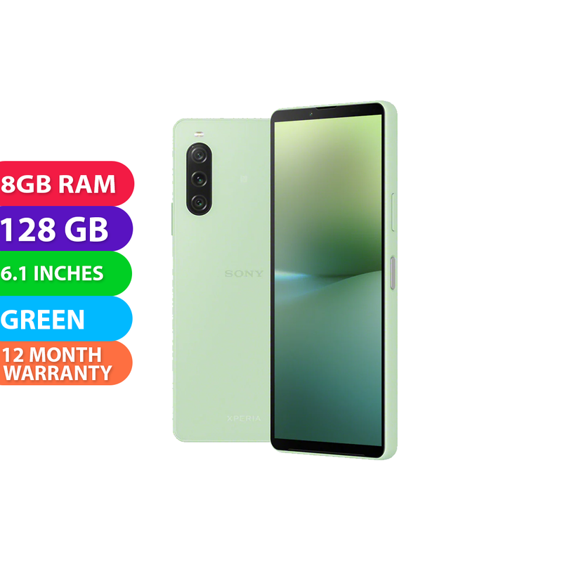 Sony Xperia 10 V Smartphone, 5,000 mAh Battery, 6.1-Inch 21:9 Wide OLED,  Triple Lens, Lightweight & Compact, 3.5 mm Audio Jack, Android 13, IP65/68