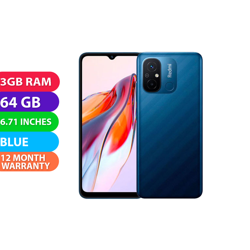 Xiaomi Redmi 12C 64GB/3GB RAM Dual-SIM Ocean-Blue