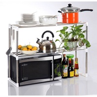 2-Tier Steel Multipurpose Storage Shelf Kitchen Microwave Stand Rack Cabinet