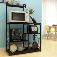 Divine Kitchen Organizer Workbench Storage Shelf (Black)