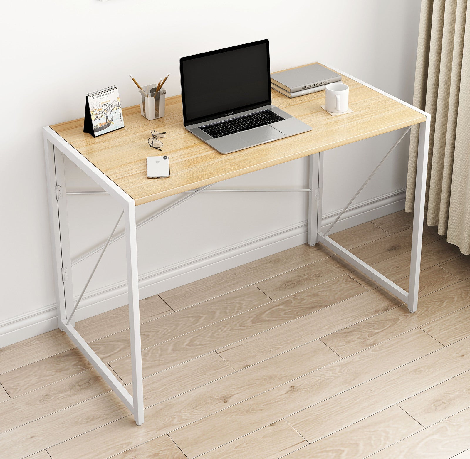 Buy Epic Folding Computer Desk (Oak) - MyDeal Australia